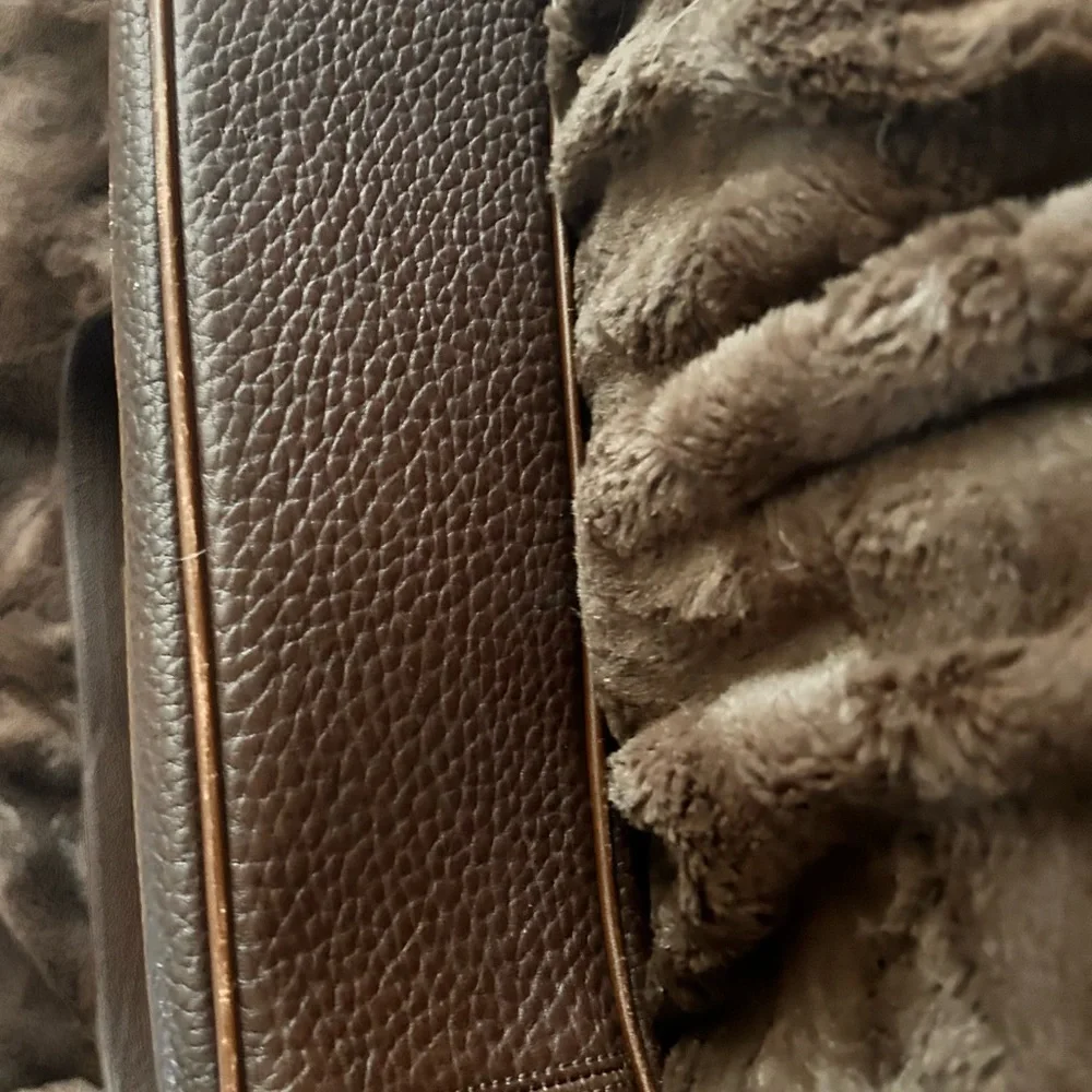 Dooney & Bourke Brown Leather Hobo Bag - Picture 6 of 15